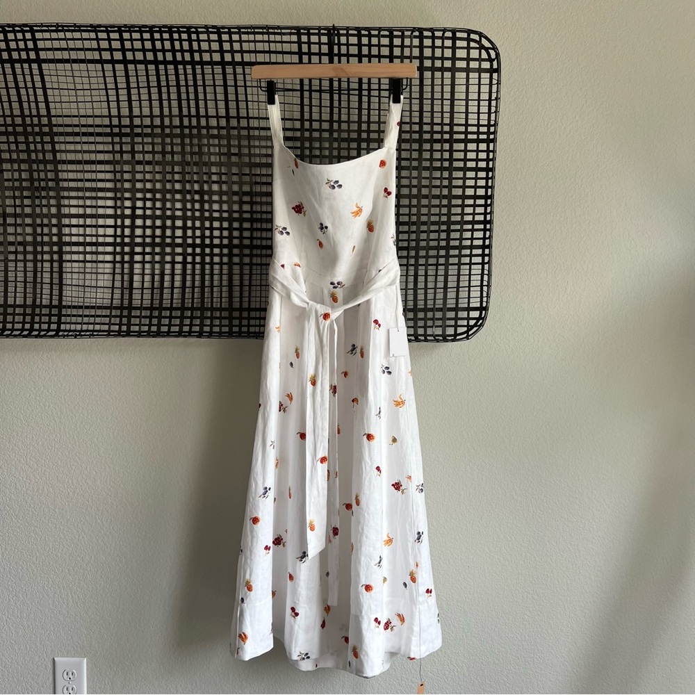 Reformation White Floral Dress